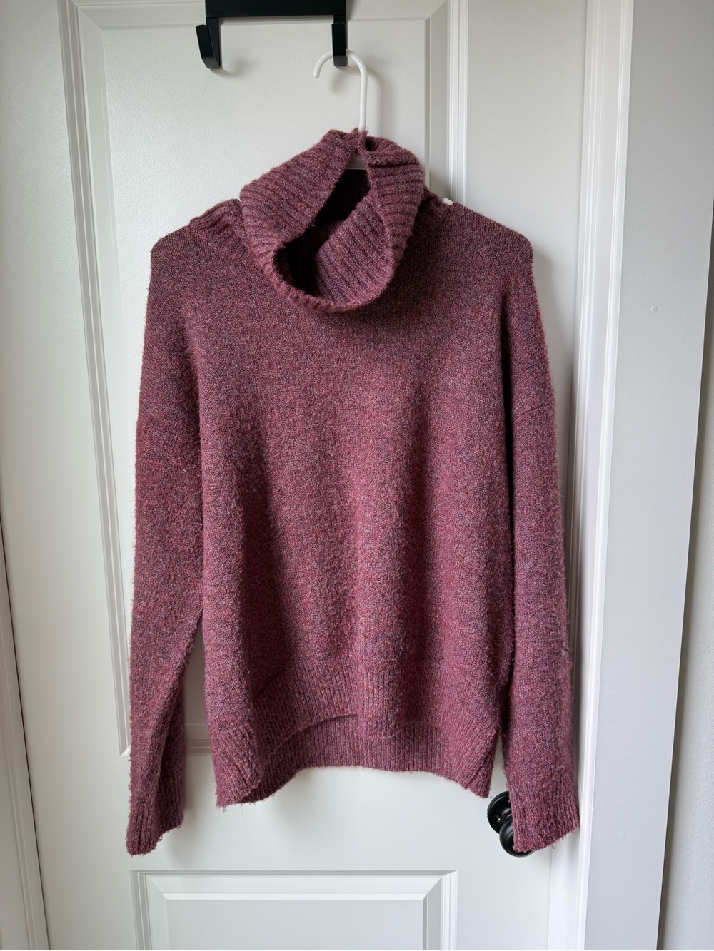 Princess Polly Rose-Mauve Cowl Neck Turtleneck Sweater